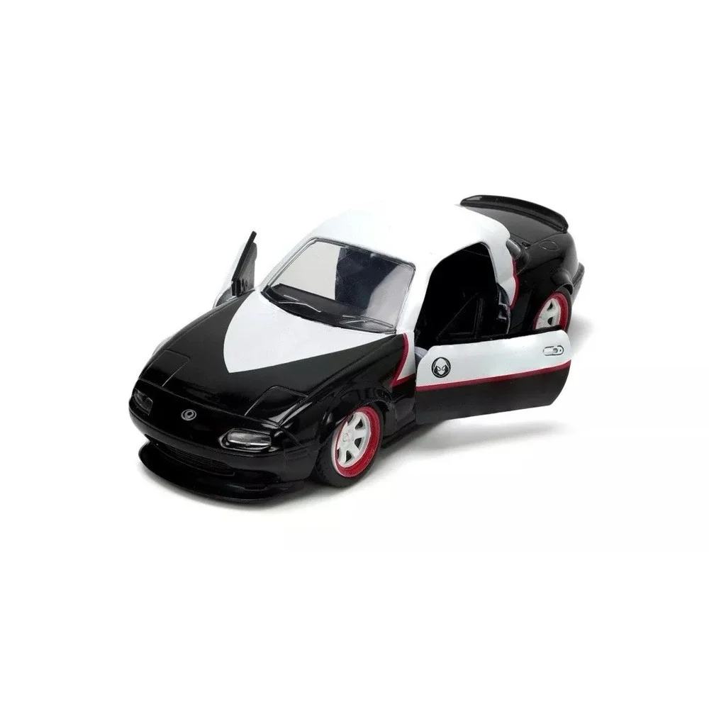 Jada 1:32 Hollywood Rides Spider Man Ghost Spider & 1990 Mazda Miata 33662 New
